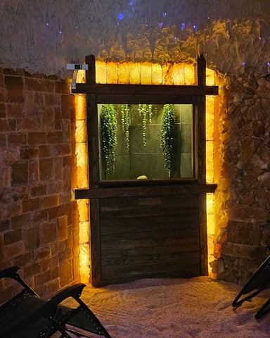 Salt room at Lavendersense Spa in Alton