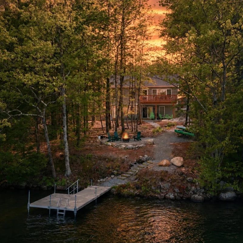 Waterfront Lakehouse | Dock + Kayaks
